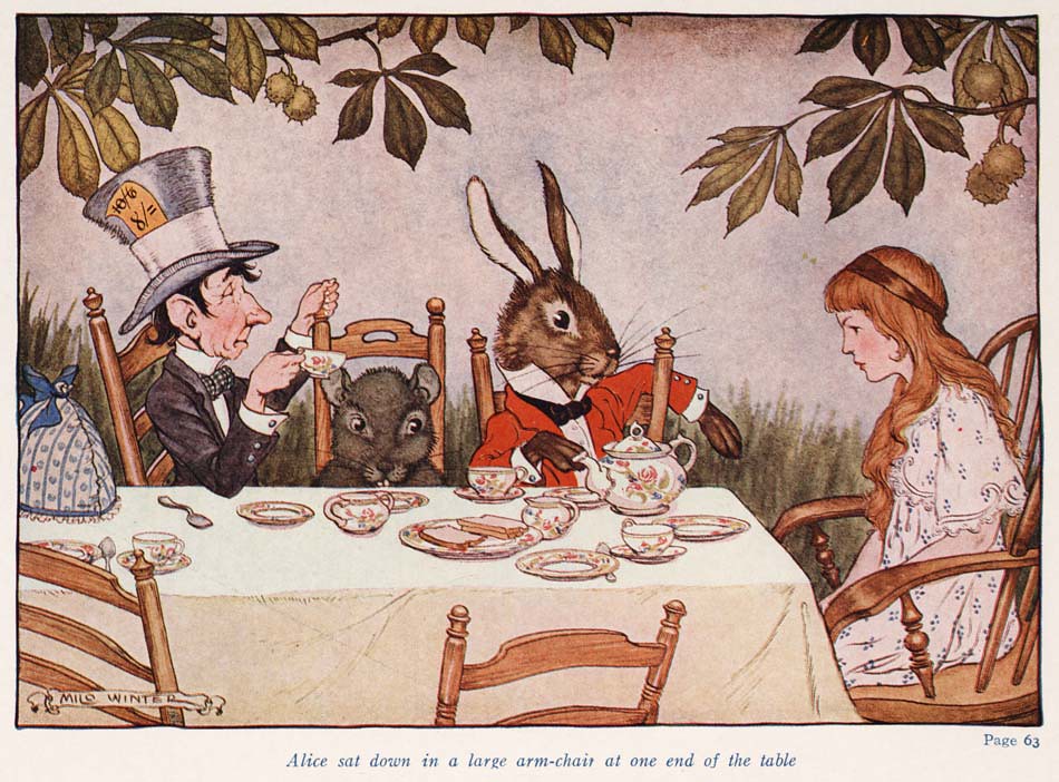 Alice at the mad hatters tea party